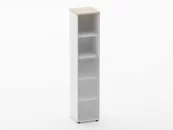 Шкаф 4 узкий  2 полки открытые и 1 стеклянная дверь Deka 10.19.16Л Туя/Белый_51