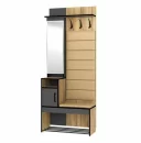 Прихожая Ольга-Лофт 1 Дуб Крафт золотой Темно-серый_0