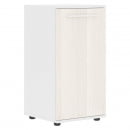 Шкаф колонка с глухой малой дверью EDIS ELCS 42.1 Дуб Денвер темный Мокко Белый_15