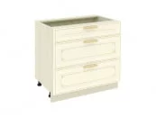 Стол с 3 ящиками (с системой плавного закрывания) Милана 23.92 Сосна Астрид/Ваниль_18