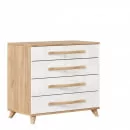 Комод Марта-2 ЛД 406.090.000 Дуб золотой Белый глянец_0