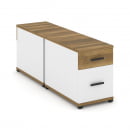 Тумба двухсторонняя опорная приставная с ящиком и распашным фасадом CONCEPT CN.DTGO-004 B/W Сандал Янтарный Белый бриллиант Черный_3