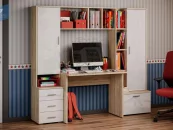 Уголок школьника Паскаль НМ-5 Дуб Сонома/Белый глянец_3