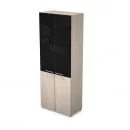 Шкаф стеллаж высокий со стеклом TAIM-MAX 4Ш.005.4 Шамони светлый_4