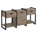 Тумба на регулируемых опорах наборная. Вариант №6 LOFT VR.L-TN-6.O Металл черный Тиквуд темный_11