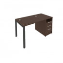 Рабочая станция с опорной тумбой Metal System Б.РС-СТП -1.1 Венге/Антрацит_9