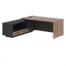 Стол руководителя левый VELION VENEER VRCT 2119 L Американский орех Яшма черная_8