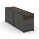 Тумба двухсторонняя опорная приставная с ящиком и распашным фасадом CONCEPT CN.DTGO-004 B/W Дуб Мали Антрацит_3
