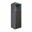 Шкаф средний узкий левый Riva А.СУ-2.1 Л Венге/Металлик_34