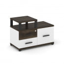 Тумба приставная сервисная с надставкой узкой CONCEPT CN.TSR-002 B/W Дуб Мали Белый бриллиант Черный_22