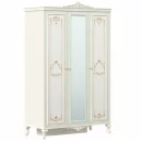 Шкаф трехстворчатый с зеркалом Луиза ЛД 665.074.000 Алебастр_0