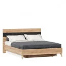 Кровать двуспальная 1600 Шелли с подъемным механизмом Дуб золотой Мрамор черный_3