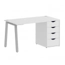 Стол письменный HOME OFFICE VR.SP-3-138.4.A Белый/Серый металл_10