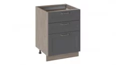 Шкаф напольный с 3-мя ящиками Одри Н3Я(Т)_72-60_3Я Дуб Сонома трюфель/Серый шелк_10