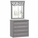 Комод с 4 ящиками с зеркалом ППУ Джулия Белый_2