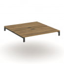 Двойной стол надставка на две опорные тумбы CONCEPT CN.DSN-008 Сандал Янтарный Антрацит_17