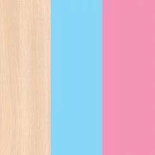 Дуб молочный/Голубой/Розовый