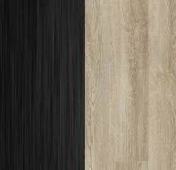 Металл черный/Дуб Аттик