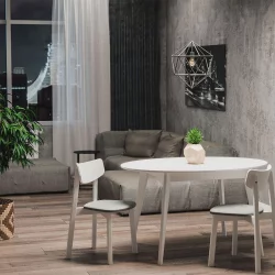 Стул с мягким сиденьем Вега Violet жаккард Орех