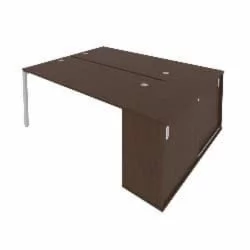 Рабочая станция с опорным шкафом-купе Метал Сйстем Б.РС-СШК-1.4 Венге/Серый / Metal System