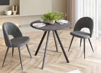 Раздвижной овальный стол Орфей 50 (02) Бетон темный