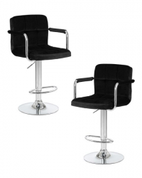 Стул барный DOBRIN KRUGER ARM (черный велюр (MJ9-101)) 2 шт