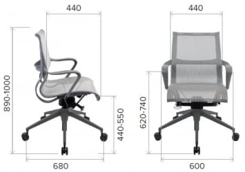 Премиум кресло Everprof Chicago Black Сетка Черный