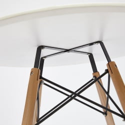 Дизайнерский стол CINDY NEXT (mod. 70-80 MDF) металл/мдф/бук, D70х75см, белый/натуральный