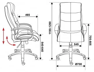 Кресло руководителя Бюрократ CH-824/BLACK