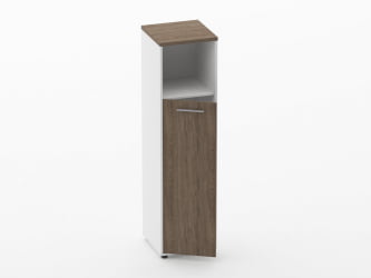 Шкаф 3 узкий закрытый с нишей Deka 10.16.13Л Дуб Верцаска/Белый