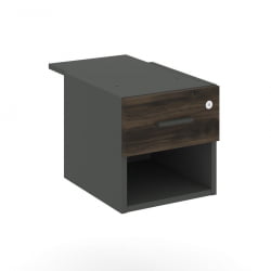 Тумба подвесная с ящиком и нишей CОНCЕПТ CН.ПТ-005 Б/В Дуб Мали Антрацит / CONCEPT CN.PT-005 B/W
