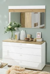 Зеркало настенное 1200 Фиджи ЛД 659.090.000 Дуб Золотой Белый