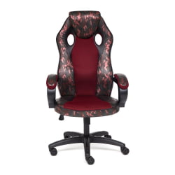 Кресло RACER GT MILITARY кож/зам/ткань, розовый/бордо, TW 13