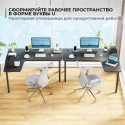 Угловой компьютерный стол EUREKA CD-L01L-60B Black