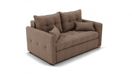 Диван Палермо (ЗР) Цвет фасада: Светло коричневый; Тип: Прямой; Материал фасада: Металл/Велюр