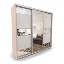 Шкаф-купе 3-х дверный Акцент-Лайн КР 1500х600 Дуб молочный