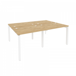 Рабочая станция на П-образном м/к ОНИКС О.МП-Д.РС-4.1.7 Тиквуд Светлый/Белый / ONIX O.MP-D.RS-4.1.7