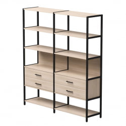 Набор стеллажных систем Everprof EVO №7 Дуб Соната Черный