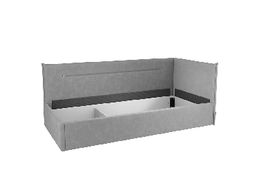 Кровать  0.9 Альба (Тахта) КМ.T-16 галька (велюр)