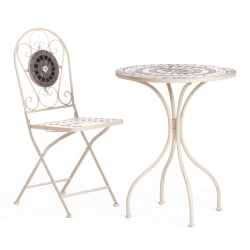 Круглый стол Secret de Maison ROMEO (mod. PL08-7451RV) металл, 60*72см, белый/плитка калейдоскоп