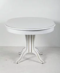 Стол из массива дерева Орион-5 (d1100) тон 1 с золотой патиной