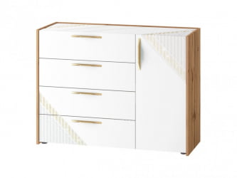 Комод Монако 903.23 Дуб Вотан / Белый шпон / Альпийский белый