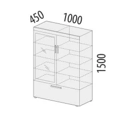 Шкаф для посуды в гостиную Тиффани 600.09