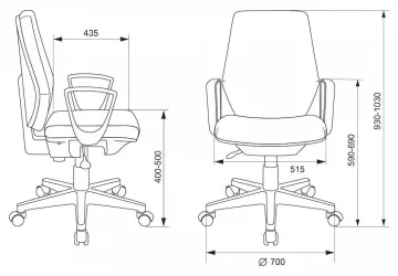 Кресло для оператора Бюрократ CХ-545 Черный 38-418 / CH-545