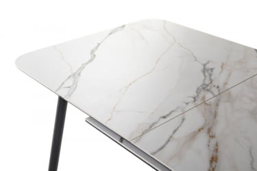 Стол Месси раздвиж. 140-180 Светлый мрамор/Бабочка