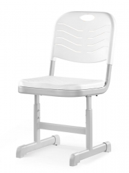 Стул ученический регулируемый пластиковый (рост 3-5) Белый