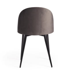 Стул МОНРО (мод. 710) ткань/металл, 56х51х80 см, высота до сиденья 47 см, темно-серый баркхат 14/черный / MONRO (mod. barkhat