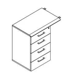 Тумба приставная WLC-4D.2 Дуб сонома