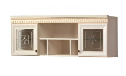 Шкаф навесной Марлен 479 Кремовый белый Патина