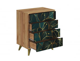 Комод Фьюжн КМ-001 дуб крафт золотой/TROPICAL